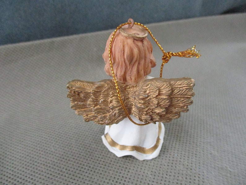 Vintage Christmas Angel ,Giftco Christmas Tree ornament, Porcelain Figurine ,Vintage Angel figurine with mandolin, Replacement janetjcrafts image 3
