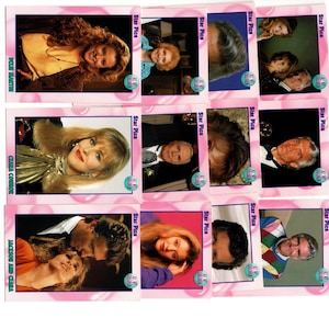Vintage All My Children trading cards ,Star pics cards, Lot of 12 ,1991 Soap opera ,Clara Connor, Brooke English ,Palmer Cortlandt
