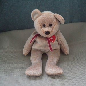 Vintage Ty Beanie Babies ,1999 Signature bear, P E pellets ,Brown bear, Stuffed animal , Bear plushies . janetjcrafts ,
