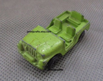 Vintage Toy Die Cast Jeep ,Tootsie toy Jeep , Army Jeep , Toy Jeep , Vintage toy Jeep ,Toy Car , Vintage Toy car ,janetjcrafts