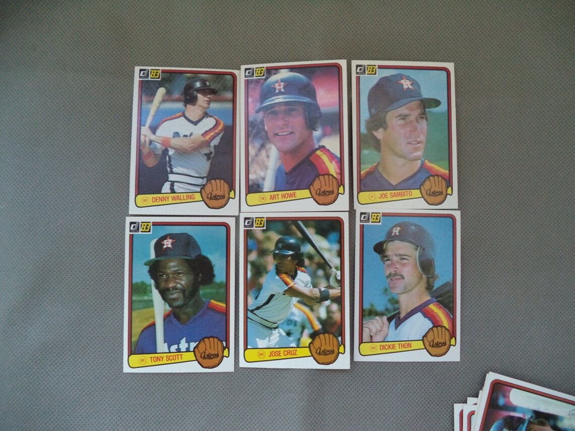 Vintage Houston Astros baseball cards 1983 Donruss trading Etsy