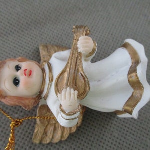 Vintage Christmas Angel ,Giftco Christmas Tree ornament, Porcelain Figurine ,Vintage Angel figurine with mandolin, Replacement janetjcrafts image 7