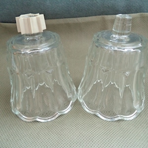 Vintage Homco Home Interior Votive cups ,Set of two clear ,Tuilip votive  ,1980&#39;s Votive cups ,Replaement ,janetjcrafts