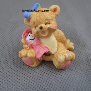 Teddy Bear babies ,1994 J.C Resin bear figurines  ,Kids miniature figurines
