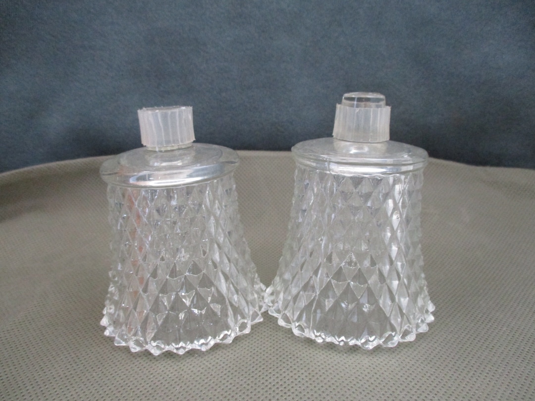 Vintage Homco Home Interior Votive Cups ,set of Two Clear ,1980's