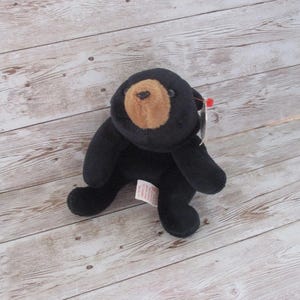 Vintage Ty Beanie Babies 1993 Blackie the bear with P.E pellets JanetJcrafts