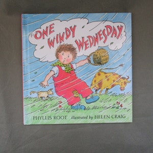 Vintage story book One Windy Wednesday 1996 Candlewick press Hardcover book janetjcrafts