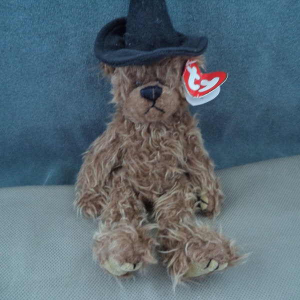 Vintage Ty Beanie babies ,Ty Attic Treasures Esmerelda Jointed Bear , Halloween Witch 1993 Tag Error janetjcrafts