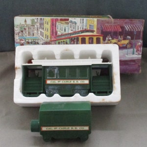 Vintage Avon Cable Car ,Wild Country  After Shave, 1970 empty bottle , Original box, Green bottle , Set of three bottles ,janetjcrafts