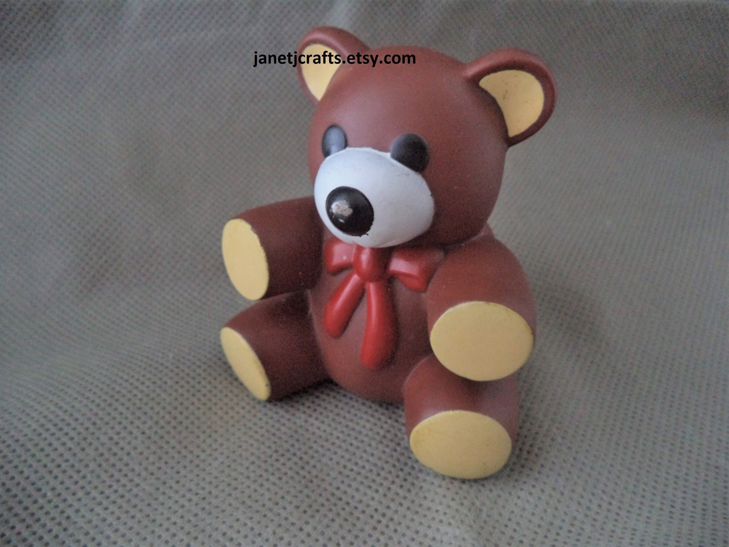 1985 Plastic/Vinyl-Bear-Baby Squeaky Toy-Vintage-Ross Laboratories-Collectible 