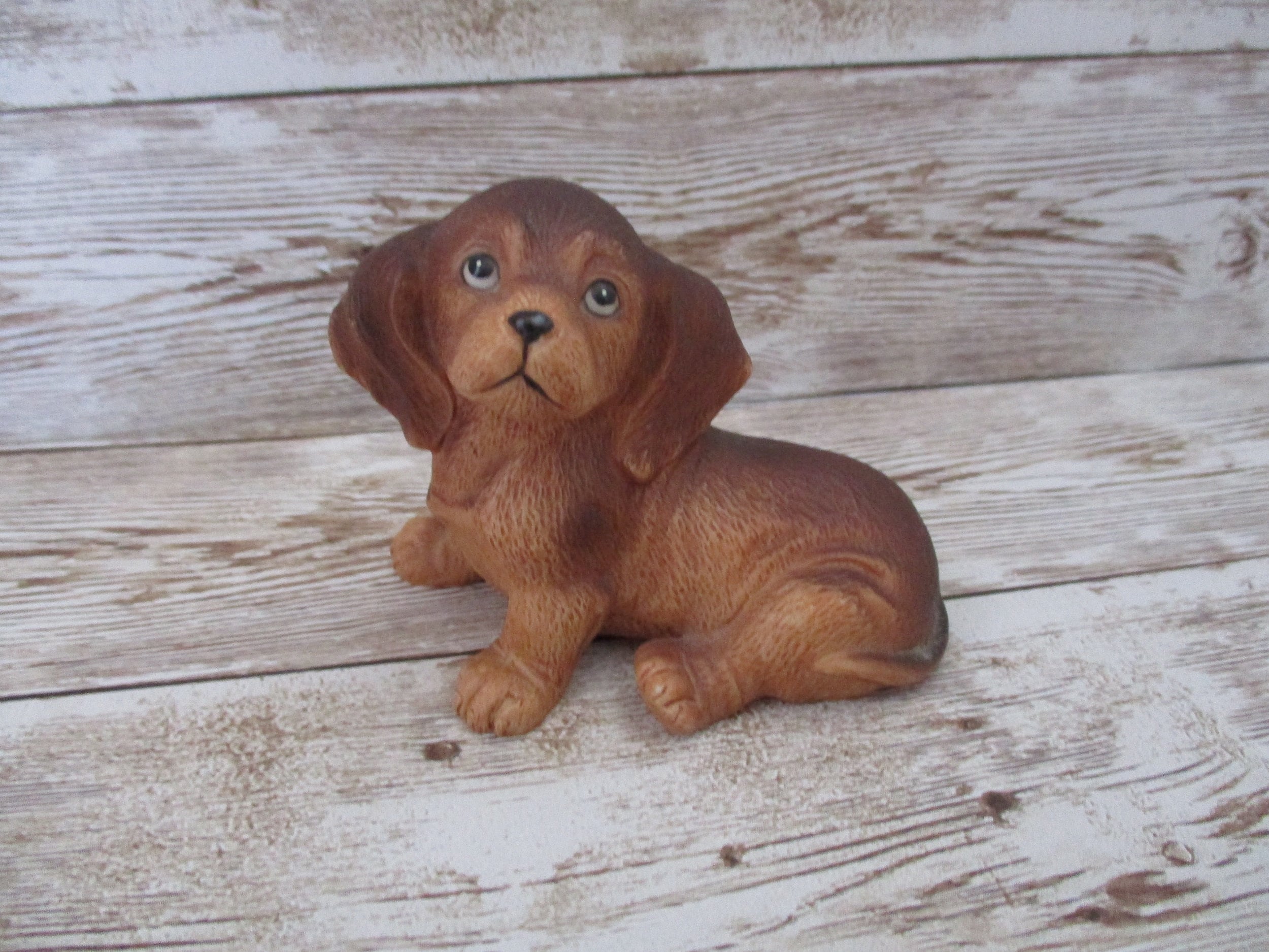 ヴィンテージ The   ホームデポ プラッシュ人形 Vintage Homco Dachshund Puppy 1980's Homco Home Interior # 1467