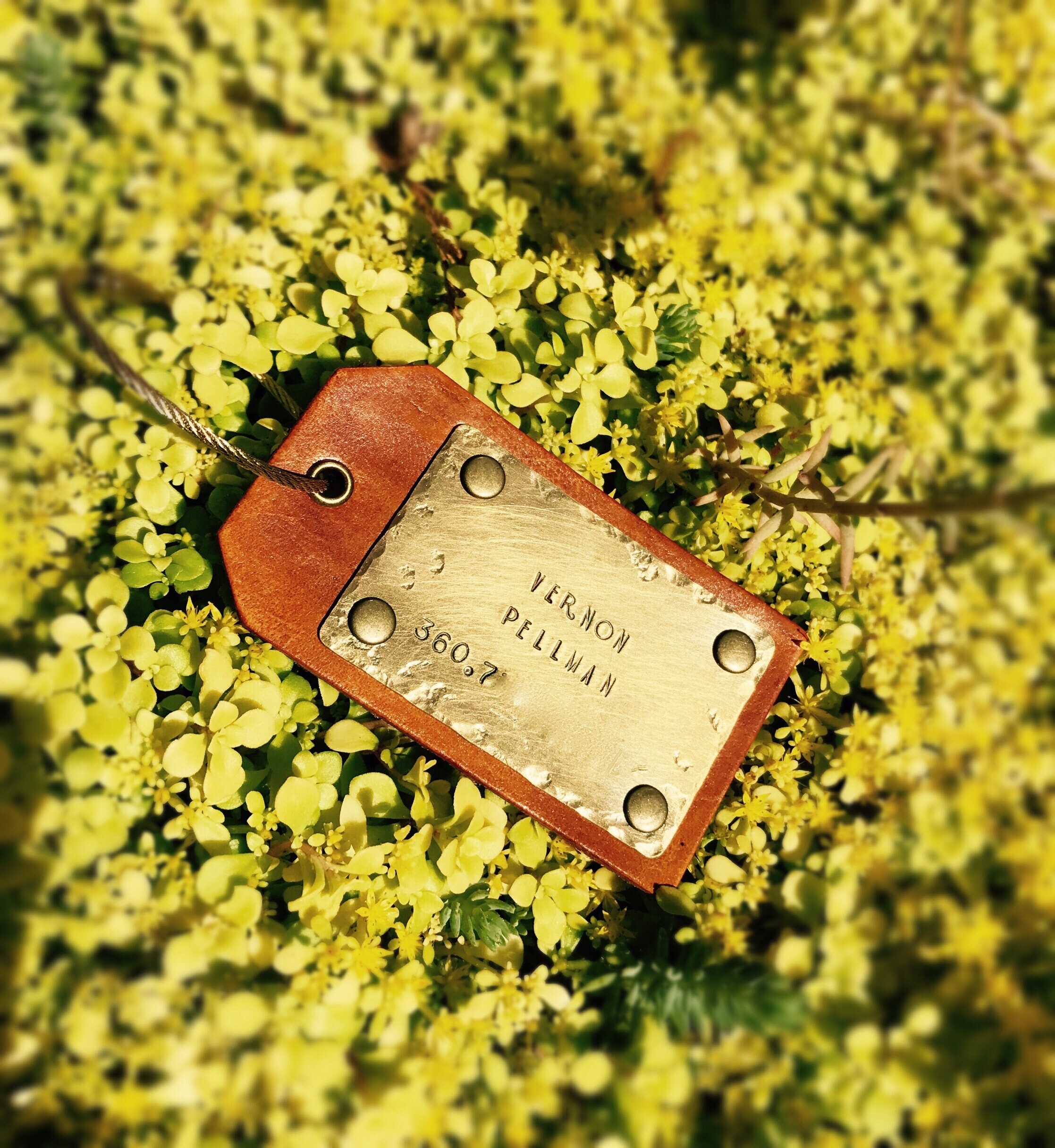 Hand Stamped Custom Brass Luggage Tag Etsy
