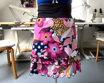 wild spring skirt made of organic jersey, by ZWEIWERK