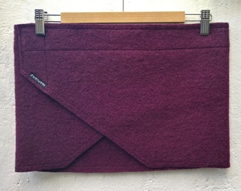 CACHEUR blackberry wrap skirt made of boiled wool, Zweiwerk