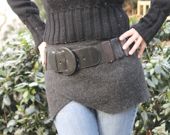 Cacheur dark gray mottled skirt for wrapping, walk skirt, mini skirt, ZWEIWERK