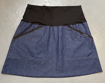 Blue - A-form, skirt made of cotton, denim skirt, TWO-WERK