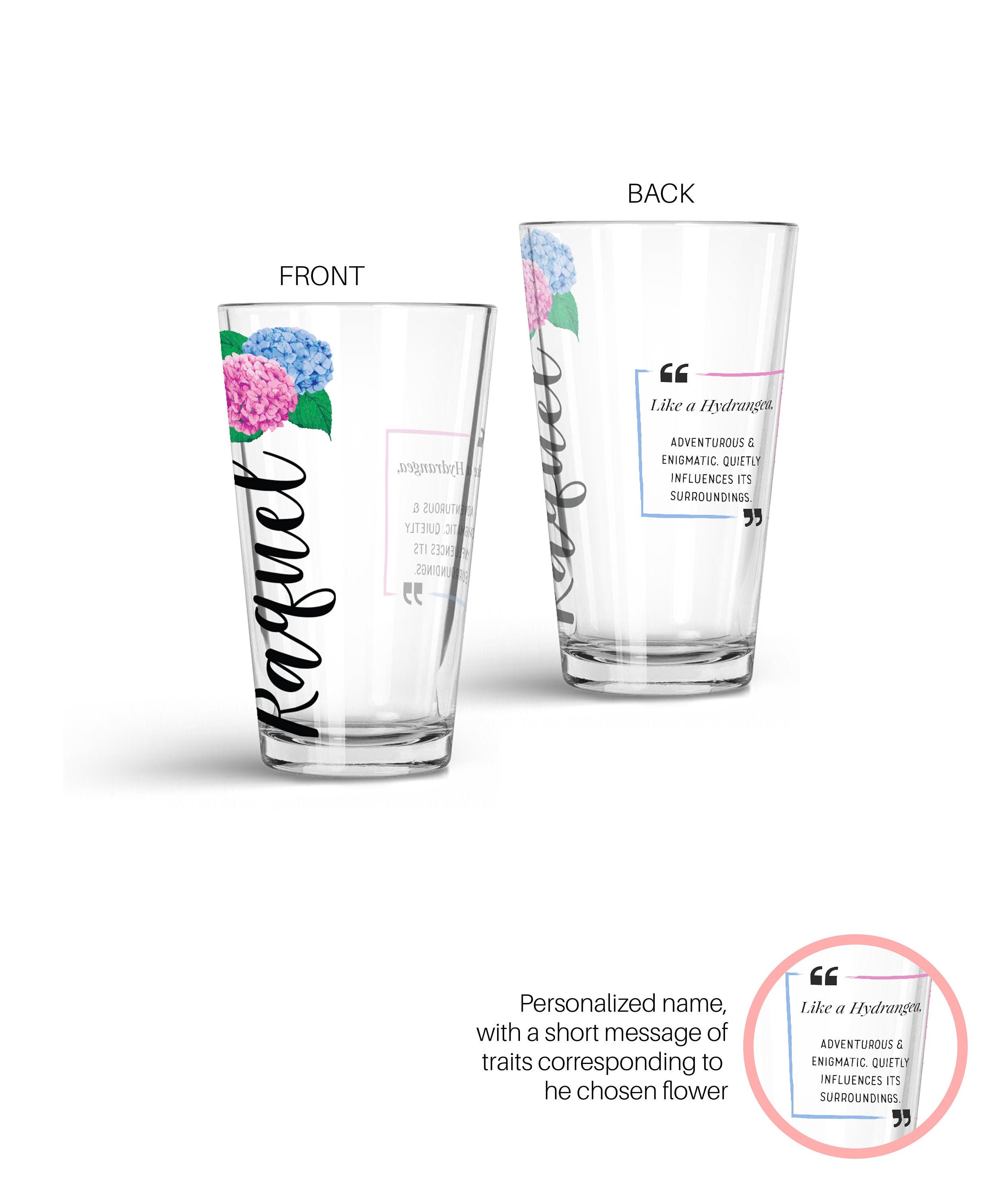 Full color Printed Pint Glass Personalized Tumblers Create Etsy