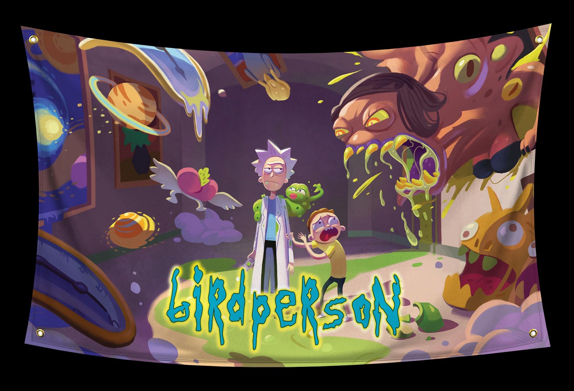 Trippy Rick And Morty Online Hd Vaporwave Rick And Morty' Poster