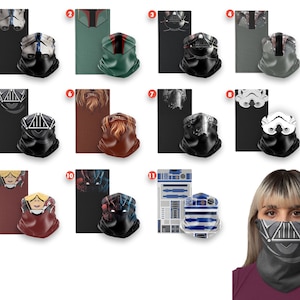 Star Wars Character Printed Neck Gaiter, Reusable Washable Breathable Face Mask, Neck Warmer Headband, Dust Mask, Bandana Gifts