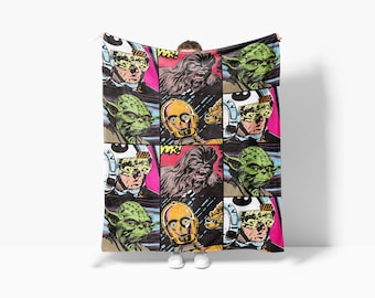 Starwars | Comic | Throw Blanket| Fleece Blanket | full color | custom gift | Star Wars Home Goods