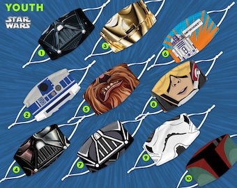 May the Force Be With You Cloth Kids Face Masks | Reusable Face Mask | Washable Face Mask | MADE IN The USA