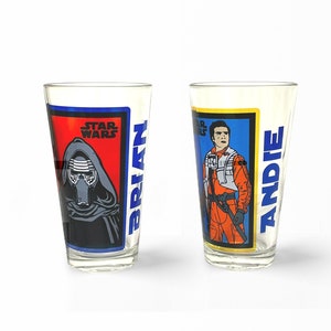 Star wars | personalized | glass tumbler | beer glass | full color | custom gift | your name