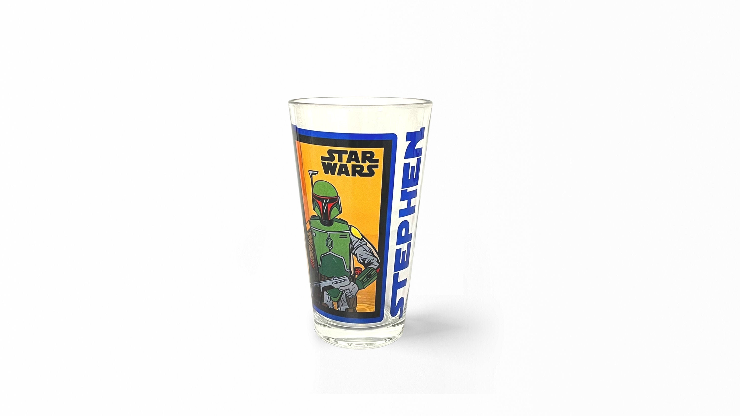 Star Wars Personalized Glass Tumbler Beer Glass Full Color Custom Gift Your  Name 