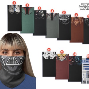 Made in USA Adult Unisex Neck Gaiter Face Mask Anti-Dust Washable Very Breathable w/ Star Wars Print