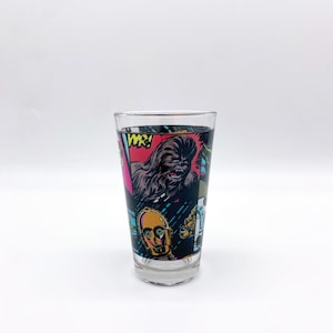 Starwars Comic Print Pint Glass 16oz | Glass Tumbler | Beer Glass | Full Color | Gifts for Movie Fans | Star Wars Drinkware