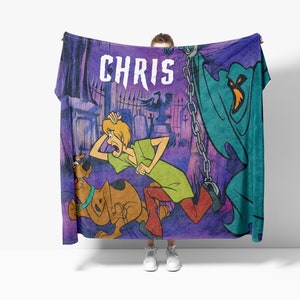 Scooby Doo Blanket, Custom Scooby Doo Name Blanket, Personalized Scooby