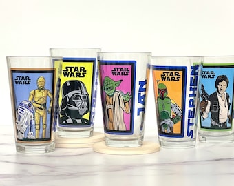 Personalized | Star Wars | Pint Glass | Tumbler | Beer Glass | Full Color |  Custom Gift | Your Name | Personalized Mug