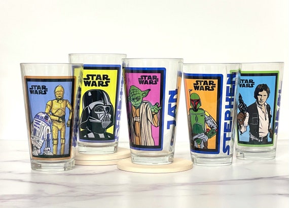 Star Wars Personalized Glass Tumbler Beer Glass Full Color Custom Gift Your  Name 