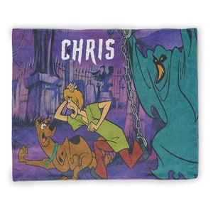 Scooby Doo Blanket, Custom Scooby Doo Name Blanket, Personalized Scooby