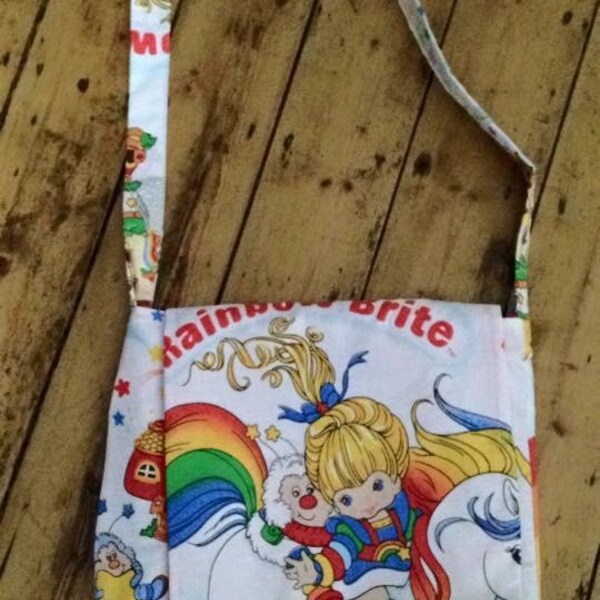 Retro Rainbow Brite messenger bag