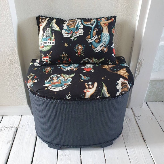 Lloyd loom ottoman blanket box outlet