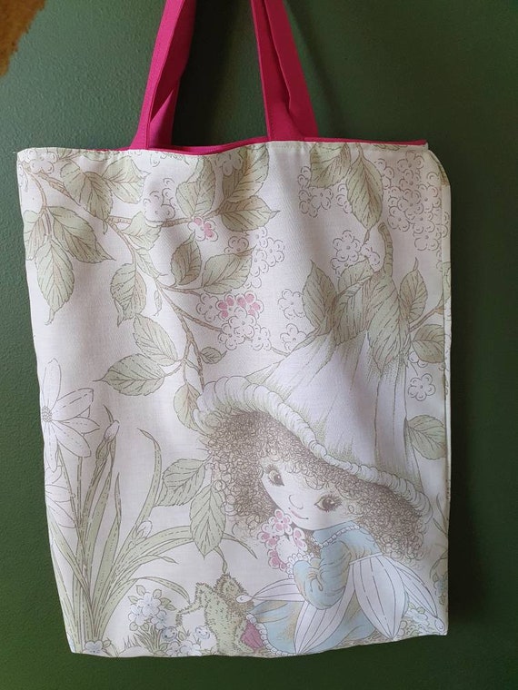 Victoria Plum Tote Bag Vintage Fabric Etsy UK