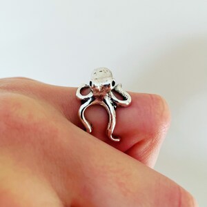 Cute Squid / Octopus Adjustable Ring, Octopus Gift, Handmade Jewellery