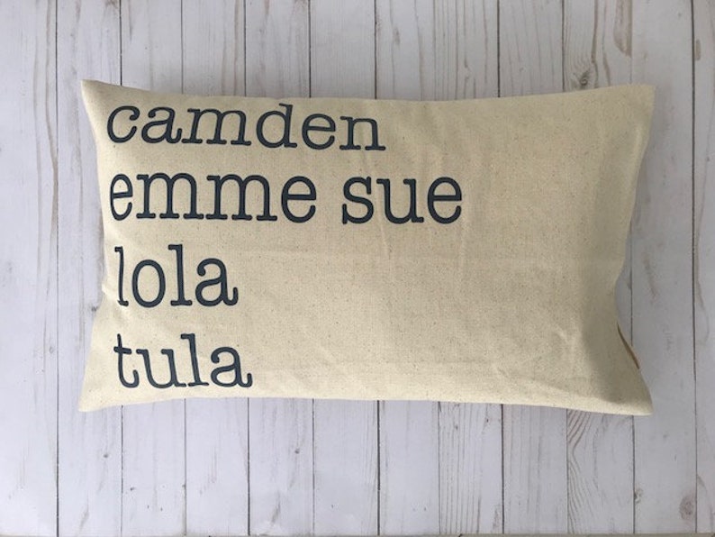 Personalized Pillow Cover Name Pillow Family Names Pillow Etsy