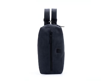 Black Bag For Women, Classic Black Leather Backpack For Women, Unique Urban Design For Women, Crossbody Leather Purse, Handmade Women Bag