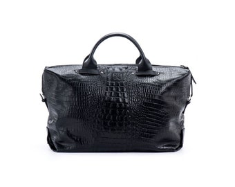 Black Leather Bag, Leather Tote Handbag, Classic Black Shoulder Bag For Women, Textured Leather Trim, Large Capacity Bag, Designer Handmade