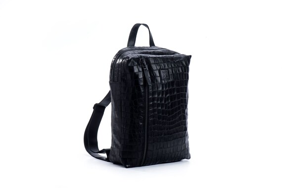 black leather backpack womens luxury Black Leather Backpack for Women, Luxury Handmade Bag, Classic Elegant  Backpack, Texture Leather Trim, Two Adjustable Back Leather Straps