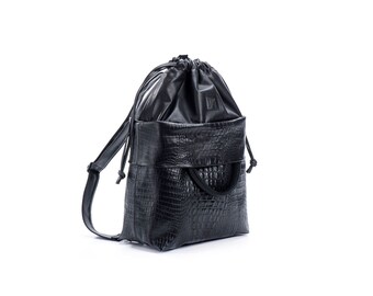 Allsaints Alpha Backpack 100% Real Leather Womens Handle Bag / Backpack  Black - Etsy