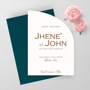 Arch Save the Date, Half Arch Save the Date, Curvy Save the Date, Blush Pink Save the Date