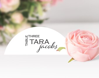 Arch Place Cards, Place Cards, Black and White Place Cards,  Block Place Card
