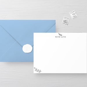 Carte de correspondance personnalisée, avec carte de correspondance d'amour, ensembles de papeterie