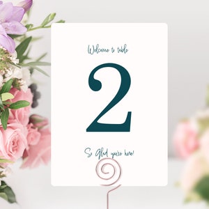 Table Numbers, Wedding Table Numbers, Event Table Numbers, Curvy Table Numbers