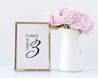 Table Numbers, Wedding Table Numbers, Party Table Numbers, Block Table Numbers