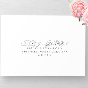 Envelope Addressing, Guest Addressing Service, Guest Envelope Addressing, Address Printing