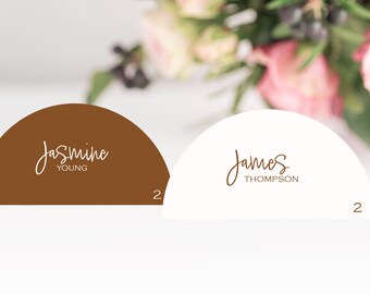 Arch Place Cards, Half Arch Place Cards, Curvy Place Cards, Place Cards, Party Place Cards