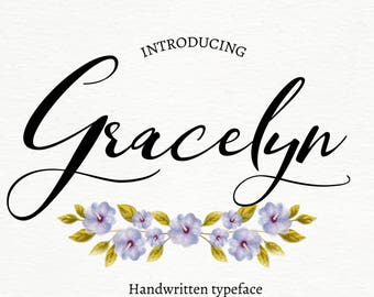 Modern calligraphy font -commercial license included -modern typeface, handwritten script -handpainted font download -wedding, invitations